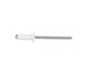 Rivet aveugle ALX TRS tête ronde 4,8 x 16 mm standard blanc 50 pièces DEGOMETAL