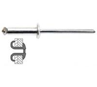 Techman - 50 rivets éclatés alu / acier à tête plate Ø 4 x 12 mm G