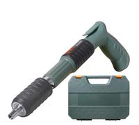 Rivet Gun Pistolet À Clous En Acier Avec Ronds 50/100/200 Pièces Defense Electrique Cloueur Riveter Pour Fixation Murale Au Plafond Avec Gants, Lunettes, Clés, Bouchons D'oreilles,200 Nails