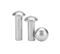 Rivet solide à tête cylindrique demi-ronde en aluminium | 20 pièces M6x(20-50)mm tête cylindrique demi-ronde en aluminium GB867(M6x20mm)