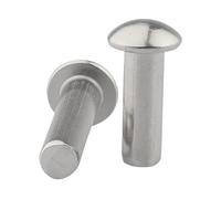 Rivet solide à tête demi-ronde en aluminium | M1,5x(4-6)mm, 20/50/100/200/500/1000 pièces : réparation d'outils de jardin(M1.5x4,100Pcs)