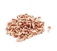 Rivet SOURCING MAP 100Pcs M3x8mm tête ronde en cuivre rivets solides attaches