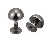 Rivet SOURCING MAP 10x6mm Vis Dos Rivets Solide Rond Tête Cuir Goujons Noir 10 Ensembles