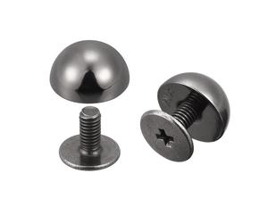 Rivet SOURCING MAP 10x6mm Vis Dos Rivets Solide Rond Tête Cuir Goujons Noir 10 Ensembles