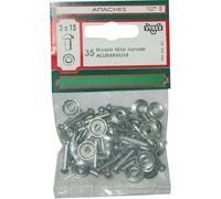 Rivet tête ronde - VYNEX - 3x15 mm - Aluminium