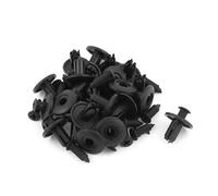 Rivet véhicule SOURCING MAP Rivet Plastique Noir pousser en Bumper Porte rivets Clip 8 mm Trou 25pcs