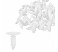 Rivet véhicule X AUTOHAUX 40pcs 4.5mm Trou Diamètre Boulons Plastique Rivets Attaches Clip Blanc pour Voiture
