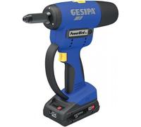 Gesipa Outil de pose de rivets sans fil PowerBird Pro Gold 9 pièces 20000 N batterie coulissante