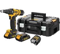 Riveteuse DEWALT XR 18V 2Ah Brushless 4,8 mm - 2 batteries renforcées, coffret TSTAK - DCF403D2GT-QW