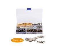 Rivets à Double Capuchon Outils 4 Pièces Attache à Tête Ronde Artisanat en Cuir 360Pcs G