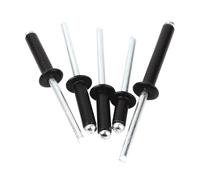 Rivets à enfoncer en aluminium Rivet Pop aveugle en alliage d'aluminium, 2.4mm 3mm 3.2mm 4mm 5mm, boulon à tige en fer, mandrin d'échappement, attaches pop en aluminium(Length 8mm,Black M2.4 (50Pcs))