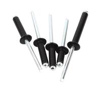 Rivets à enfoncer en aluminium Rivet Pop aveugle en alliage d'aluminium, 2.4mm 3mm 3.2mm 5mm, boulon à tige en fer, mandrin d'échappement, attaches en aluminium pop(Length 12mm,Black M5 (20Pcs))