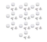 Rivets à Lacets 20 Ensembles D'attaches en Laiton Durables pour la Réparation de Chaussures et L'artisanat 9x5mm et 2.5x5.5mm (WHITE)
