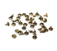 Rivets Double face en métal for bricolage, Rivets à capuchon fileté, clous et goujons décoratifs, boucles d'accessoires de réparation de chaussures rivets metalliques(Bronze,10 * 6)