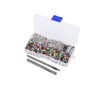 Rivets Double Face Ronde Cuir / Ceinture / Sac à Main Diy Boîte à Outils 6Mm 380 Set