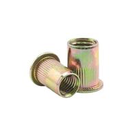 Rivets Fileté Écrous à rivets aveugles en acier inoxydable, Inserts filetés zingués for panneaux de boîtiers, 2 à 30 pièces(Yellow zinc plated,M5X20)