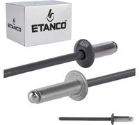 Rivets ouverts en aluminium 3,2x8mm RAL7016