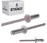 Rivets ouverts en aluminium 4,8x12mm RAL 9007