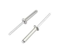 Rivets Pop M2 M2.4 M2.8 M3 M3.2 M3.6 M4 M5 M6 M6.4, tête de dôme aveugle, tige en aluminium, mandrin d'échappement(M6-10pcs,10mm)