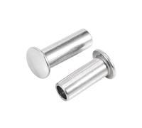 Rivets semi-tubulaires à tête ovale en acier inoxydable M10 A2 304, tête ronde, tige semi-creuse, GB873, longueur 5 à 100 mm(28mm)