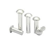 Rivets solides à tête demi-ronde en acier au carbone | M2,5x3-20mm for le travail des métaux et la réparation d'outils de jardinage(M2.5x4mm)
