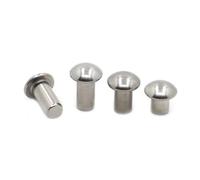 Rivets solides GB867 A2-70 Rivets pleins en acier inoxydable 304, à tête ronde, auto-obturants, M0,8-M6(2mm,M1.6 50pcs)