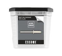 Rivets standards ESSBOX SCELL-IT Alu/Acier - Tête plate - Ø4 mm x 12 mm - Boite de 500 - EX-9445124012 G