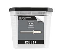 Rivets standards ESSBOX SCELL-IT Alu/Acier - Tête plate - Ø4 mm x 8 mm - Boite de 500 - EX-9445124008