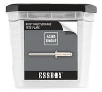 Rivets standards ESSBOX SCELL-IT Alu/Acier - Tête plate - Ø4 mm x 12 mm - Boite de 500 - EX-9445124012 G