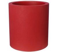 Riviera Pot de fleurs RIVIERA - Bac double paroi avec réserve d'eau, granit rond, rouge, D39 x H43 cm, 28 litres, fabriqué en France