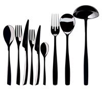 RIVIERA BLACK DIAMOND, Set de couverts 75 pièces, Coffret Gallery, Casa Bugatti