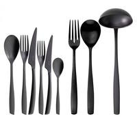 RIVIERA BLACK DIAMOND, Set de couverts 75 pièces, Coffret Gallery, Casa Bugatti
