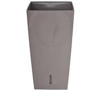 Pot de fleurs autarcique Riviera Eva New Taupe Squared 28 x 28 x 52 cm