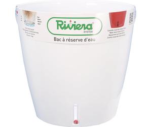 RIVIERA Eva Nouveau pot rond en plastique - Ø 46 cm - 49 L - Blanc