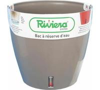 RIVIERA Eva Nouveau pot rond en plastique - Ø 46 cm - 49 L - Taupe