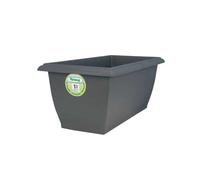 RiViERA Jardinière rectangulaire Evolution Plastique résistant Gel/UV 78,5×39×31,5 cm (64 L) Gris