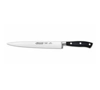 Arcos Couteau à filet Riviera Noir – Lame en acier 20 cm, Poignée POM noire, pour viande et poisson