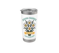 Riviera Vaudoise Glion Suisse Narcissi Gobelet isotherme en acier inoxydable double paroi