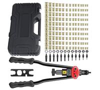Rivnut Kit d'outils manuel, 176 pièces, outil d'insertion de filetage avec 10 tailles de filetage métriques pour montage de meubles et construction métallique
