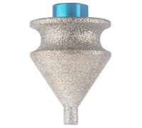 Rivulet Mèche à chanfreiner diamant 4 en 1 pour meuleuse d'angle, tête de meulage brasée sous vide avec cire de refroidissement, pour granit, carrelage, marbre, porcelaine, béton, pierre