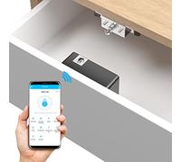 RIXIANG TTlock Verrou de tiroir Bluetooth fonctionne avec Google Home et Alexa, serrures intelligentes RFID magnétiques cachées, pour compartiment de rangement secret, meubles, armoire en bois NFC