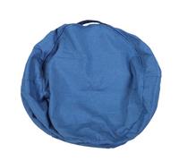 RIZGHWOY Housse de Pouf de Rangement pour Animaux en Peluche, Tabouret à Pied Rond (Blue)