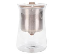 RIZGHWOY Infuseur Ti de 600ml, Théière avec Tasses, Couvercle à Rabat Magnétique, Séparation de L'eau, Ensembles de Théière en Verre pour Brassage de thé Oolong Vert Noir