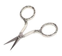 RIZGHWOY Kit de Ciseaux à Broder Ciseaux à Coudre Chaîne Vintage Argent Bauhinia Petits Pointus en Acier Inoxydable avec Couvercle et Chaîne pour Couture Artisanat de Broderie