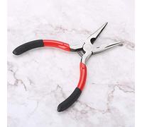 RIZGHWOY Pince à Bec Long de Haute Précision, Pince à Aiguilles Robuste pour Saisir et Couper le Fil, Adaptée aux Artisans et aux Bricoleurs, Noir et Rouge, 12,3 Cm