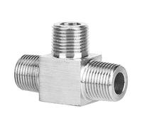 RIZGHWOY Raccords de Tuyauterie à 3 Voies en Acier Inoxydable 304, Connecteur de Tuyau à Filetage Mâle étanche pour Utilisation D'eau/gaz/à Haute Température, 5 Tailles Disponibles (Fil extérieur