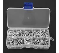 RIZGHWOY Rivets Solides à Tête Plate, 400 Pièces, Fixation en Aluminium Haute Résistance pour les Besoins Automobiles M3