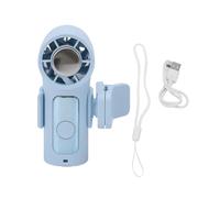 RIZGHWOY Ventilateur à Clipser, Mini Ventilateur Portatif à 6 Vitesses, Rechargeable par Refroidissement Turbo, avec Charge Rapide de Type C, pour la Maison, le Bureau et le Bureau (BLUE)