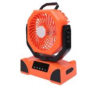 RIZGHWOY Ventilateur de Camping 3 en 1, Ventilateur alimenté par Batterie 20 000 MAh, 5 Vitesses, 3 Modes D'éclairage, Télécommande, Oscillation 45 90 pour Suspension de Tente Extérieure