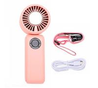 RIZGHWOY Ventilateur Portatif, Ventilateur de Cou Pliable Rechargeable Turbo 5 Vitesses avec Plaque de Refroidissement de Glace Affichage LED pour le Camping en Plein Air